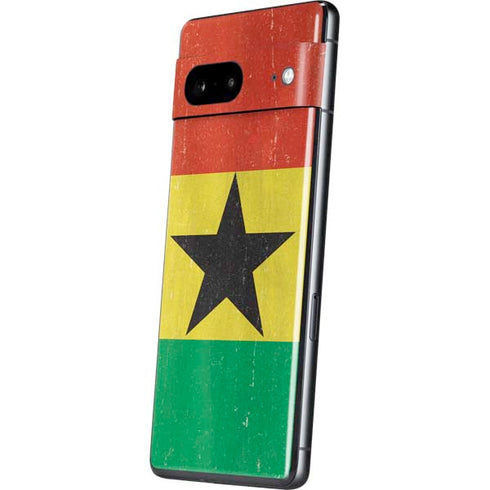 Ghana Flag Distressed Pixel Skins